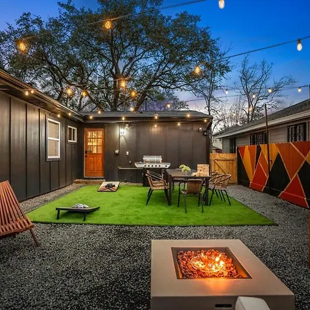 Fun-Filled Backyard Firepit Grill Games Good Vibes Villa